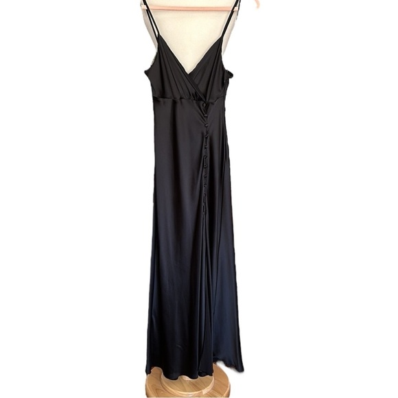 ZARA Black Slip Dress Satin Effect Dark Romance Dress, Size XS - Picture 14 of 16